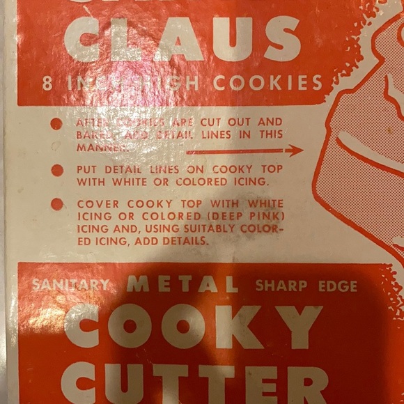 Vintage metal Santa cookie cutter (large) original box Santa Claus Cooky Cutter - Picture 14 of 14